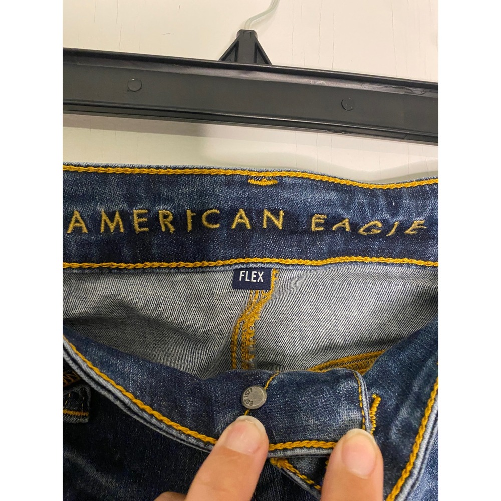 American Eagle Slim Straight Flex Jeans Mens 29x34 Medium Wash Denim Blue - Picture 11 of 14